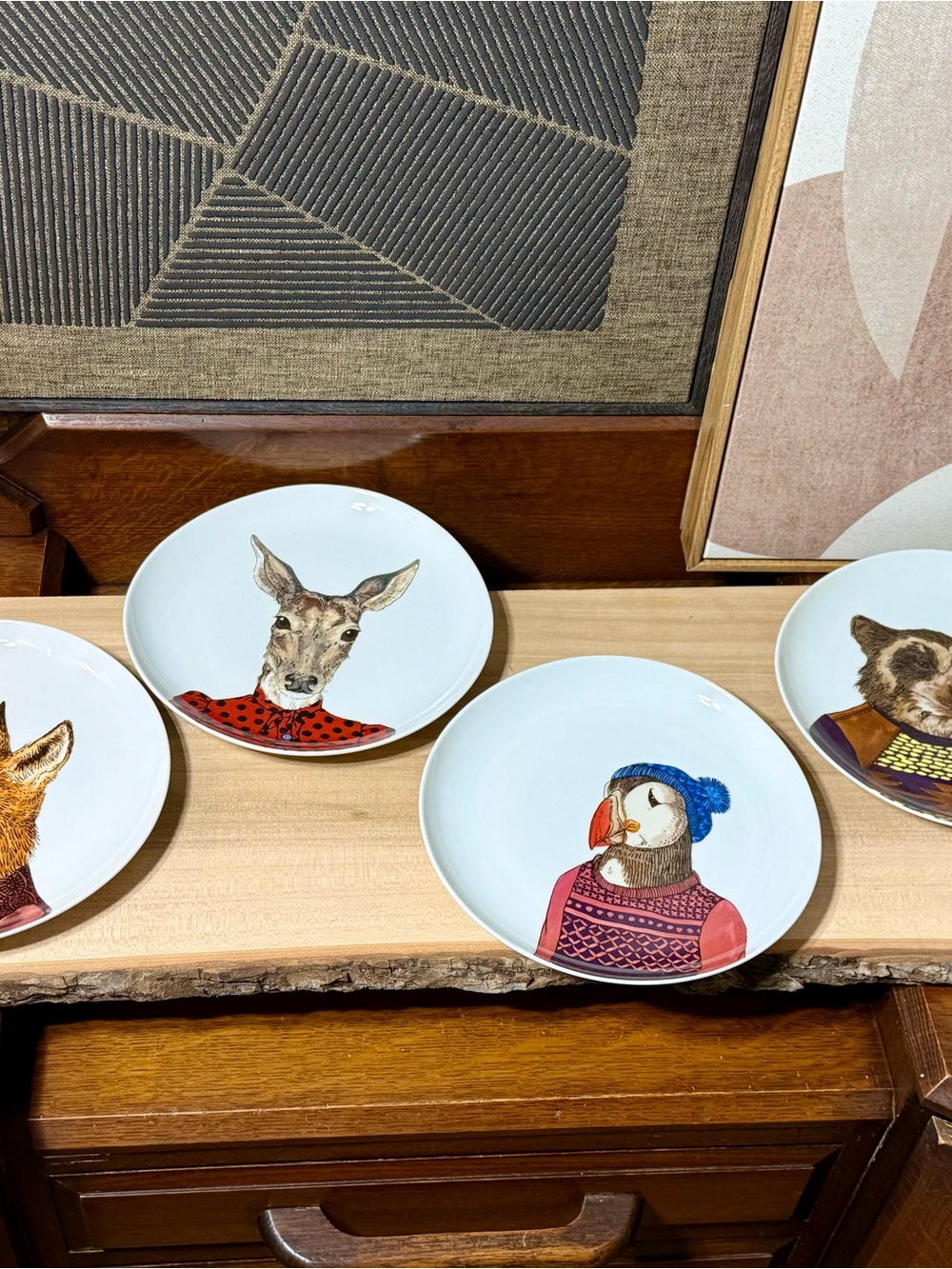 West Elm Rachel Kozlowski Dapper
Animal Plates Excellent 8.5"